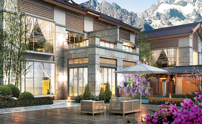 丽江雪山艺术小镇在售建面73㎡-171㎡的独栋别墅,毛坯均价20000元/㎡
