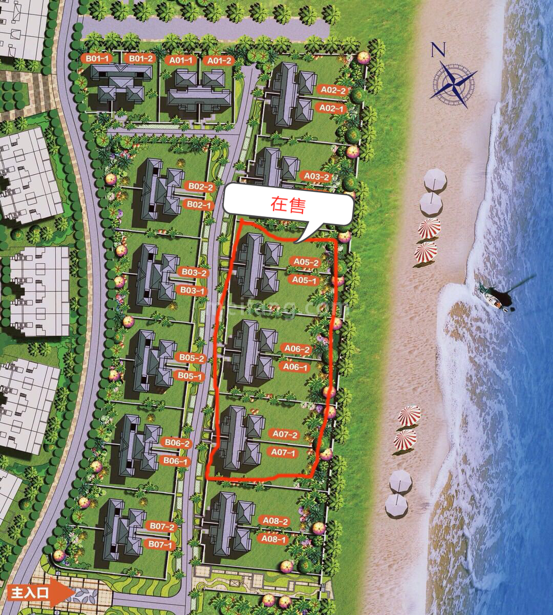 富力湾K2海上院墅楼栋分布图