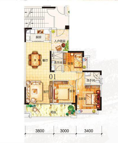 3室2厅2卫104.91㎡