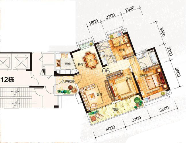 3室2厅2卫113.7㎡