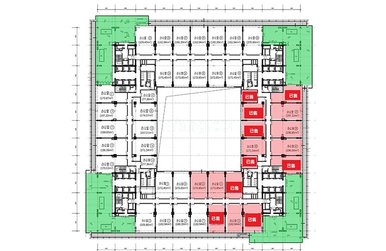 保利国际中心生态写字楼 建面64-500㎡