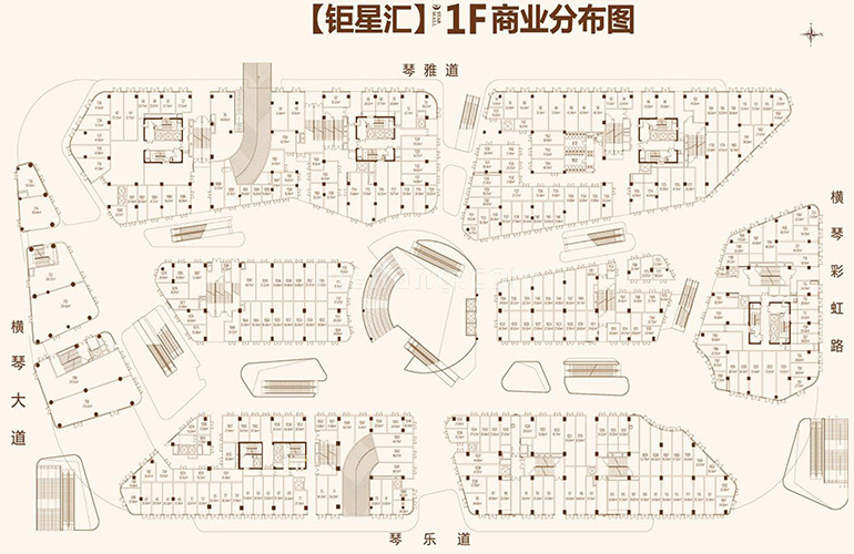 1F商业分布图