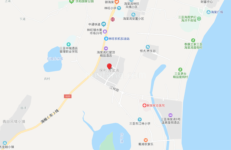 国家海岸保利海棠湾区位图