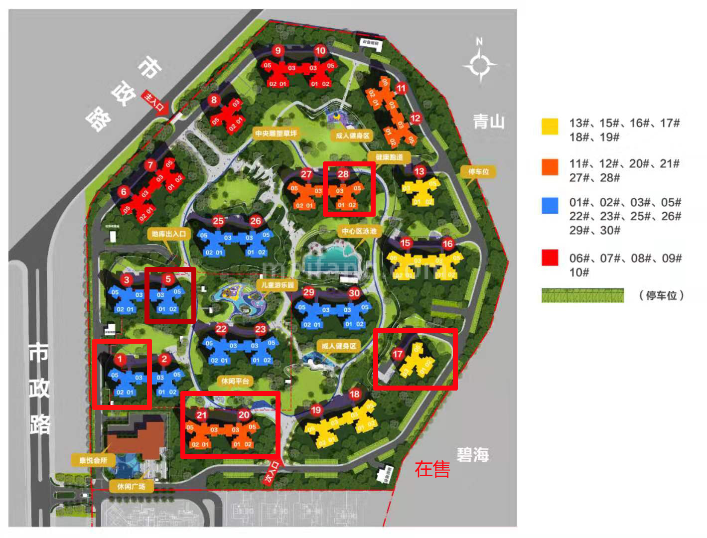富力湾Y区云海阁平面分布图
