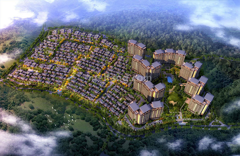 华润石梅湾鸟瞰图