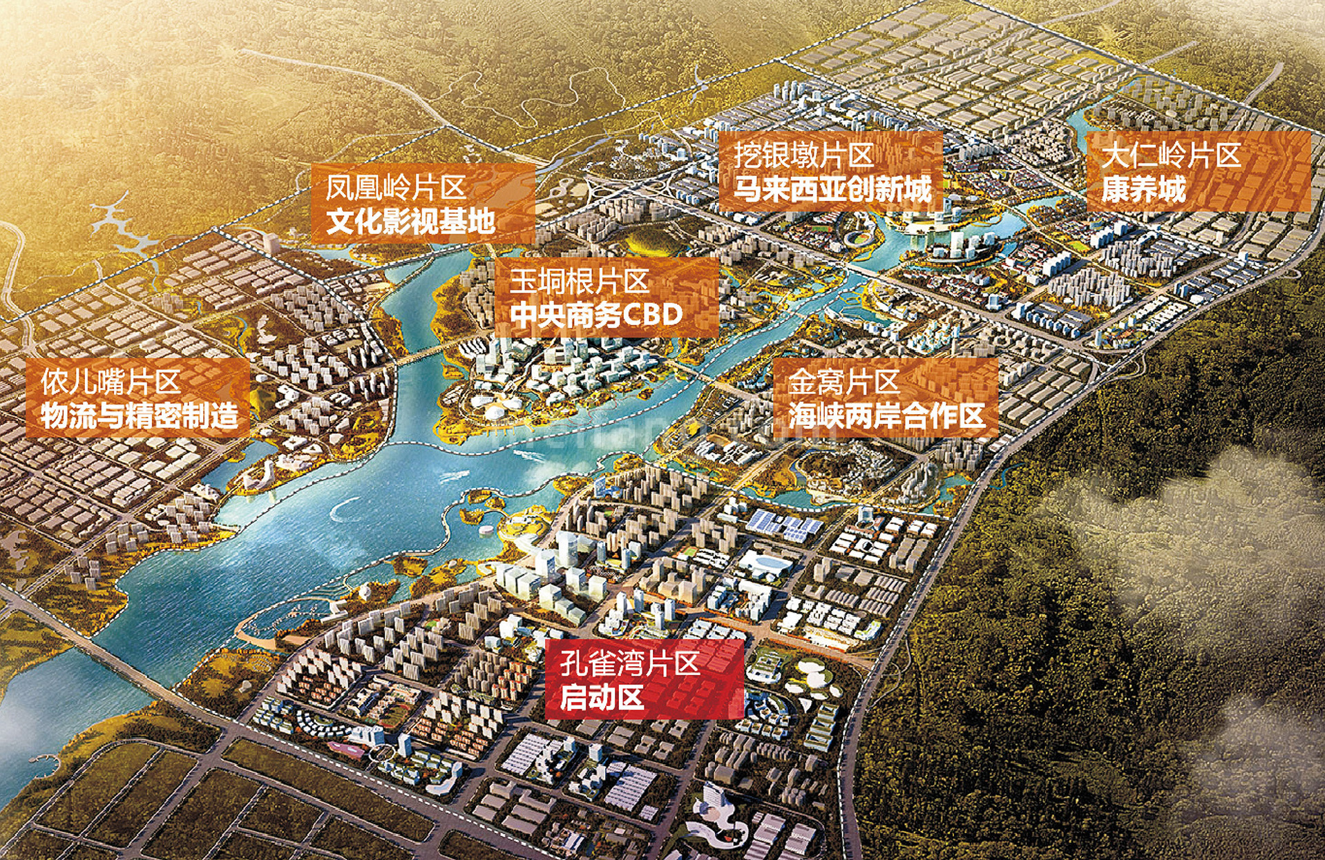 北部湾国际海湾城片区的规划图