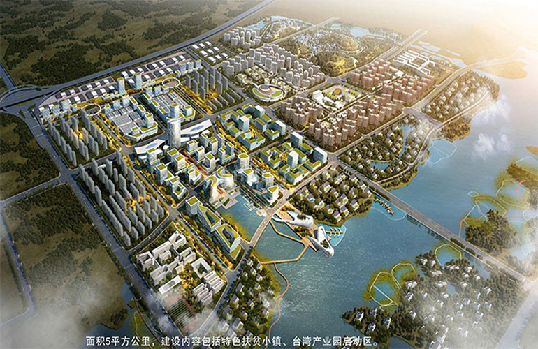 北部湾国际海湾城鸟瞰图