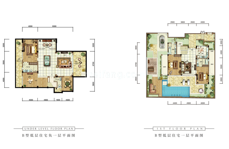 雅居乐清水湾B户型  5室2厅4卫 建面144㎡