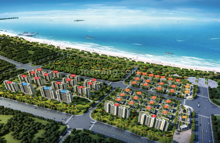 国瑞红塘湾鸟瞰图