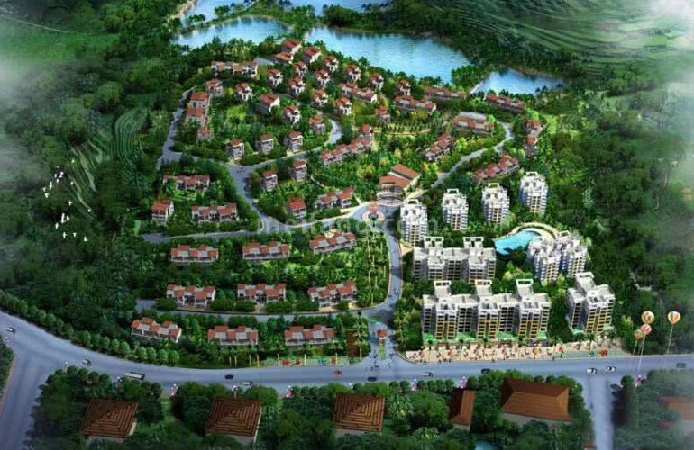 山水云间鸟瞰图