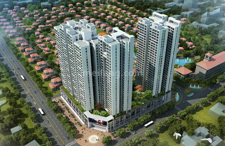 棕榈泉广场鸟瞰图