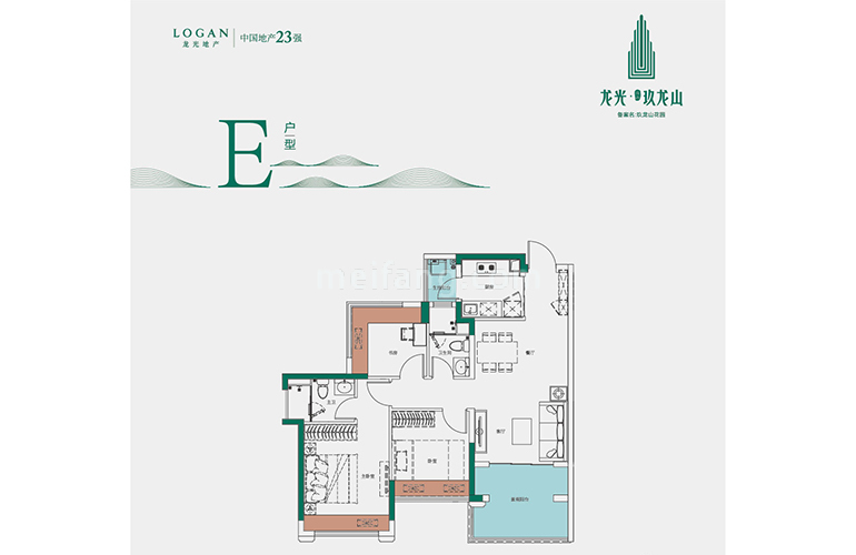 E户型住宅 建筑面积95㎡