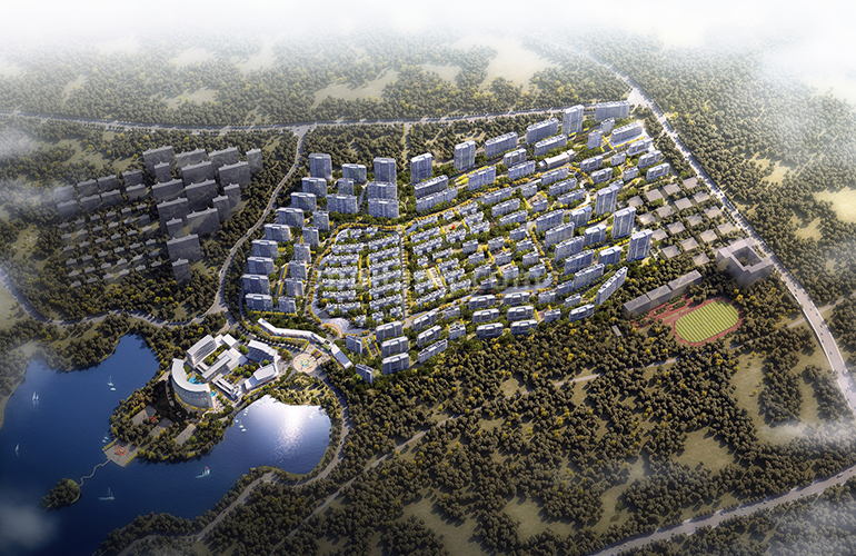 鸿基翡翠湖鸟瞰图