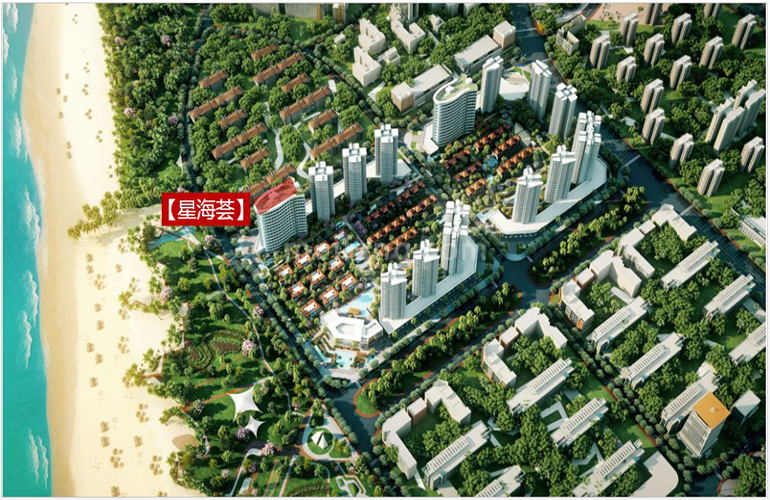 雅居乐金沙湾鸟瞰图