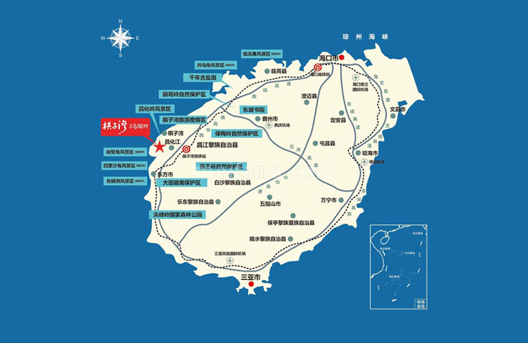 棋子湾半岛阳光区位图