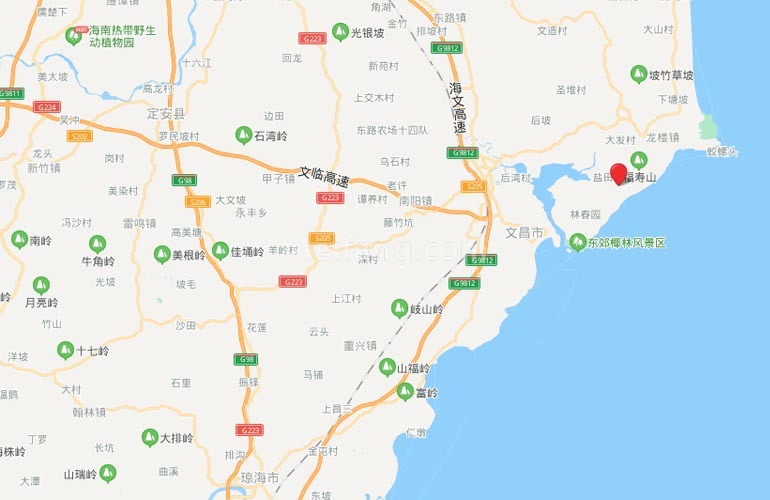 椰林小筑区位图