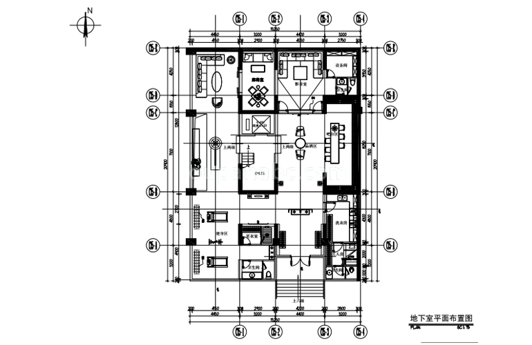 碧桂园中央半岛艺境 C户型 地下室平面布置图