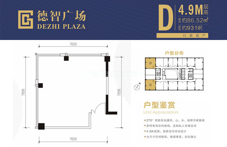 D户型 建面86㎡