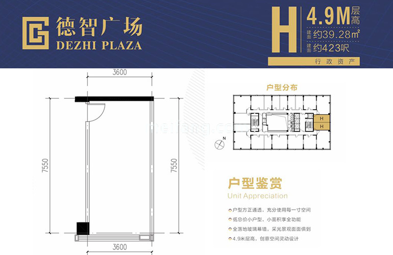 H户型 建面39㎡