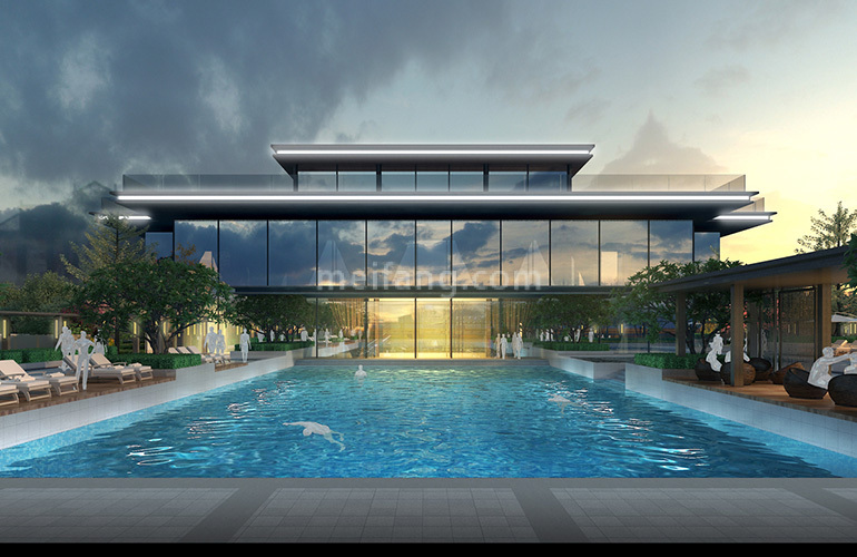 崇峰壹号院泳池效果图