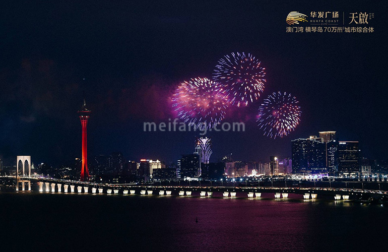 华发广场Ⅱ期天啟夜景实景图