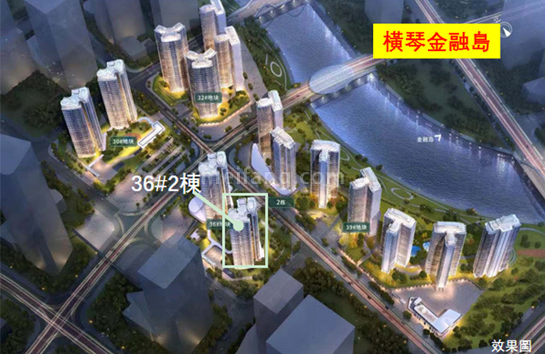 华发广场Ⅱ期横琴湾鸟瞰图