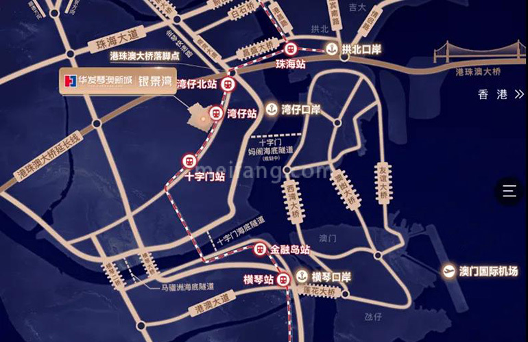 华发琴澳新城银景湾区位图