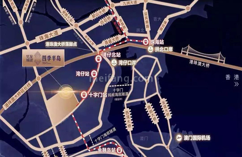 华发琴澳新城四季半岛二期交通图