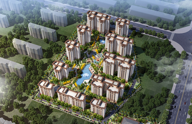 建业中和家园效果图-鸟瞰