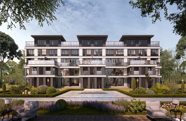 鸿基翡翠湖一期叠墅效果图