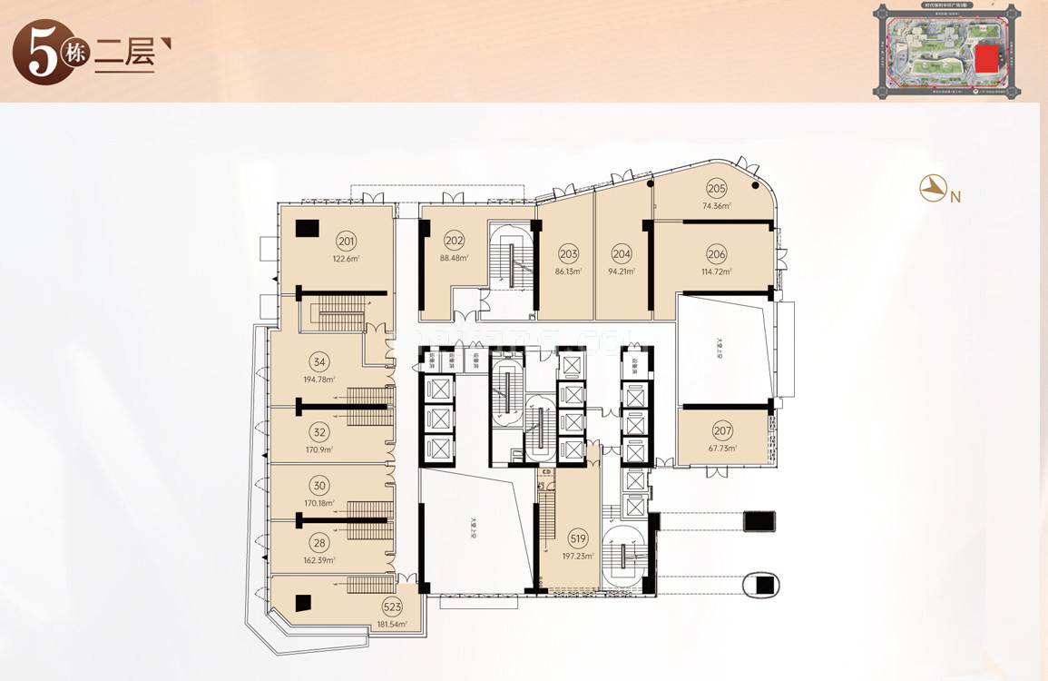 底商 5栋2层 建面28-197㎡ 底商 5栋2层 建面28-197㎡