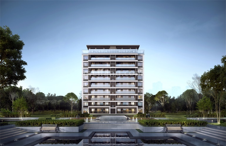 鸿基翡翠湖建面120㎡洋房8F效果图