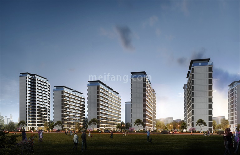 鸿基翡翠湖沿街透视效果图