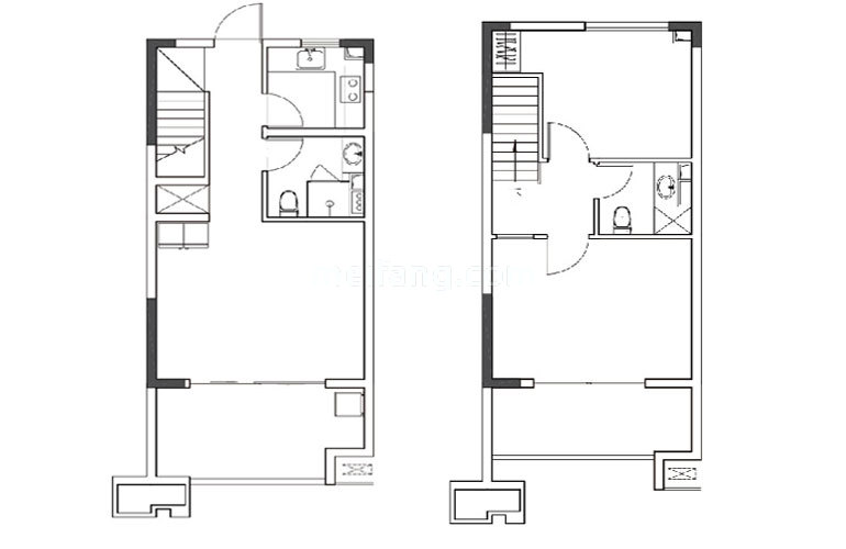 复式 2居2厅2卫 建筑面积53㎡