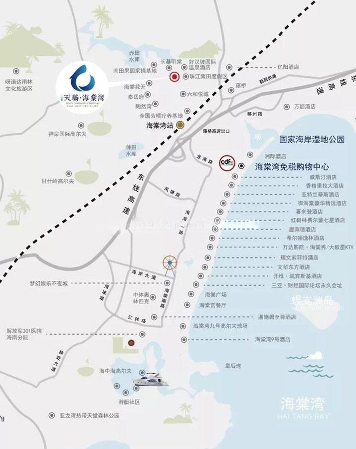 天骄海棠湾区位图