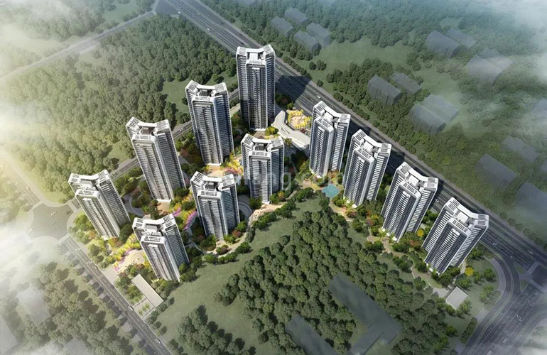 方圆月岛首府鸟瞰图