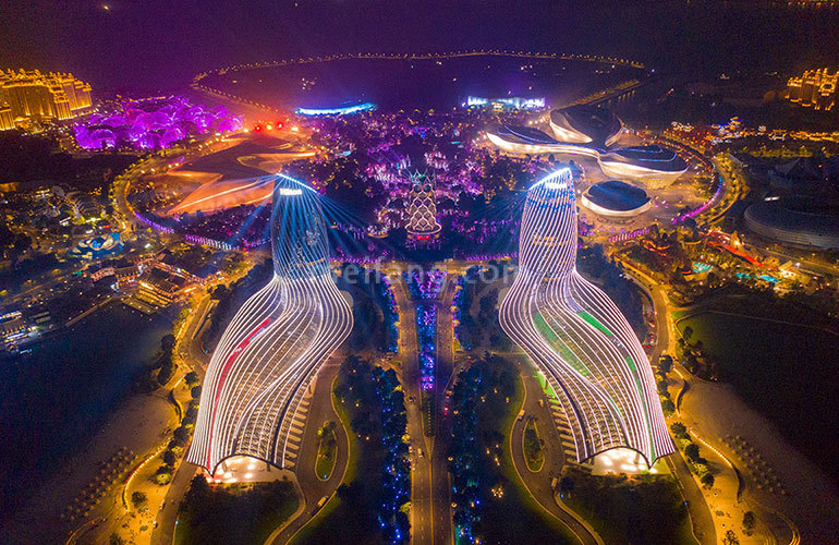 恒大海花岛夜景