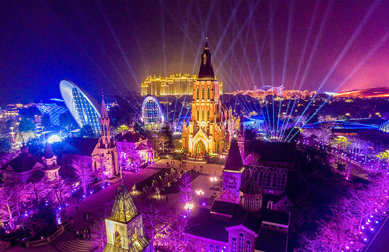 恒大海花岛夜景