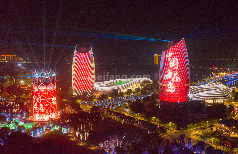 恒大海花岛夜景