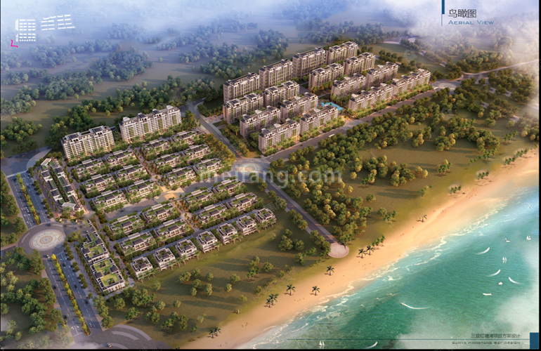 国瑞红塘湾鸟瞰图