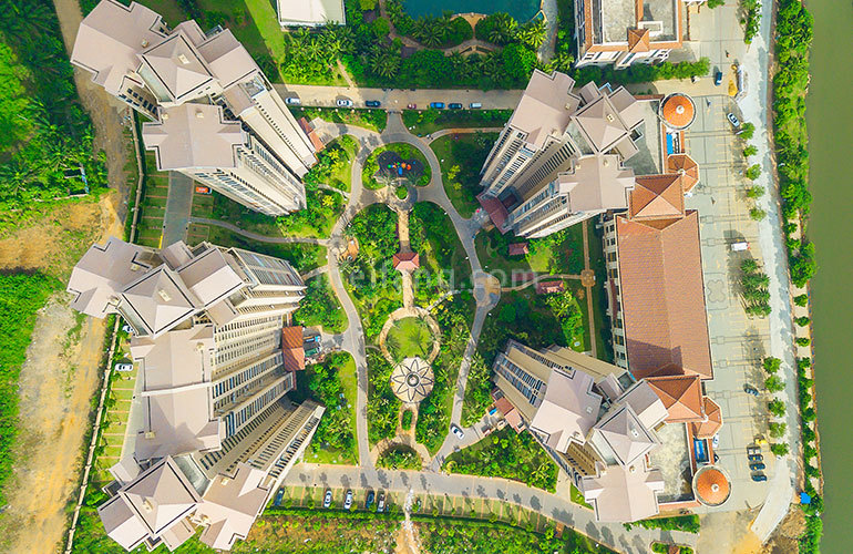 福隆丽水湾鸟瞰实景图