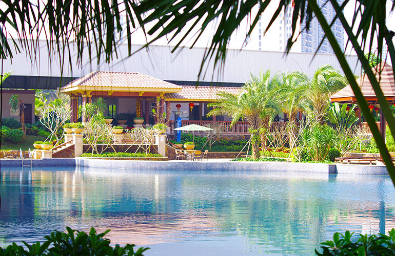 福隆丽水湾泳池实景图