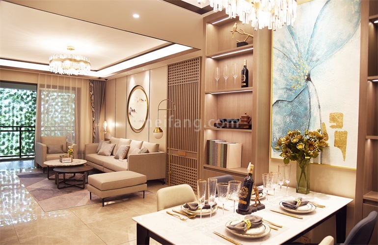 雅居乐江东紫航一号B户型-客厅