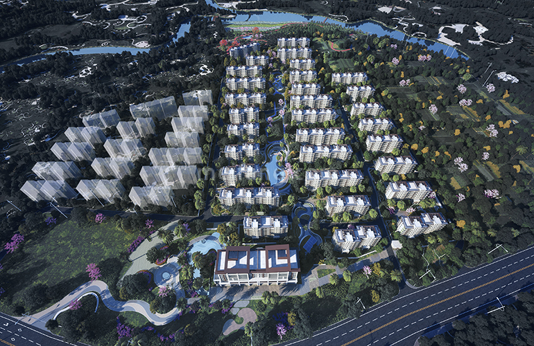 雅居乐江东紫航一号鸟瞰图