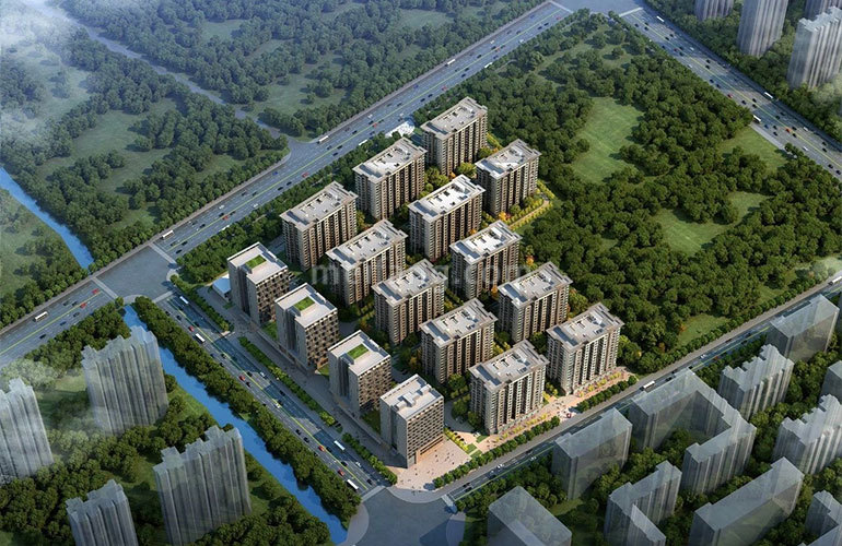 建业世纪东方鸟瞰图