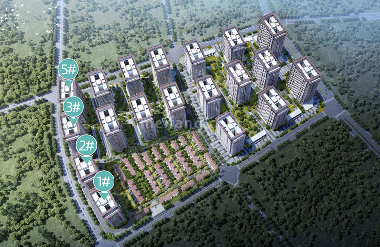 海蓝凤凰海岸悦海湾鸟瞰图