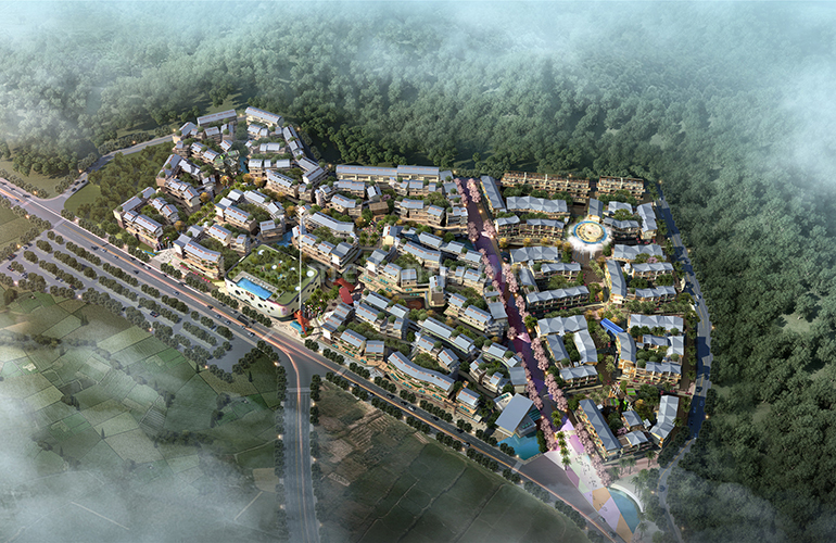 爱上山梦想小镇鸟瞰图