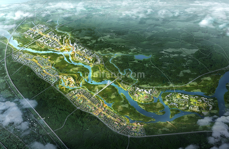 招商乐城国际花园鸟瞰图