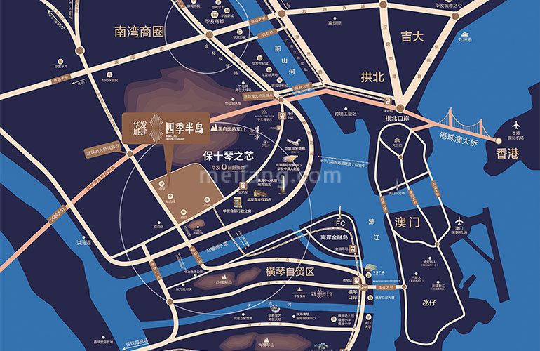 香洲·广东珠海华发琴澳新城四季半岛多少钱，华发琴澳新城四季半岛户型地址详情-美房网