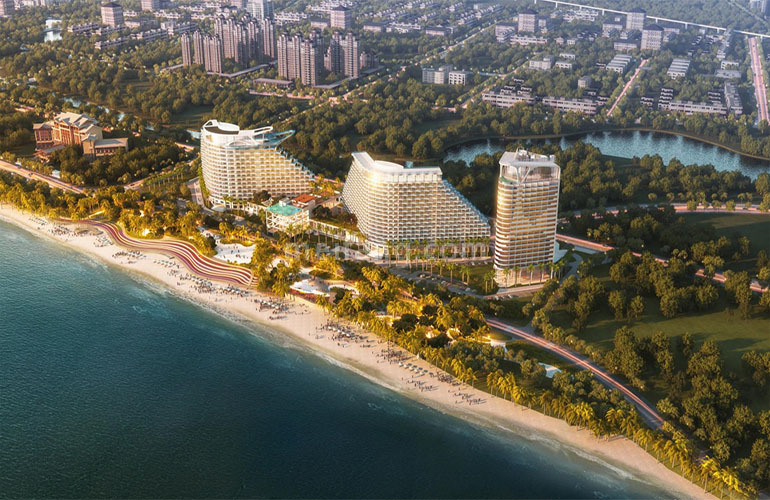 东方海鸥湾鸟瞰图